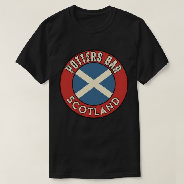 T-shirt Potters Bar, Écosse (Design devant)