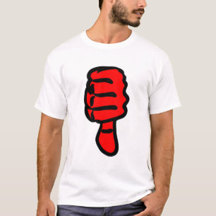 T-shirt Pouce rouge vers le bas