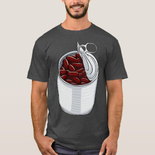 T-shirt Pouces de haricots Haricots rouges haricots cuits