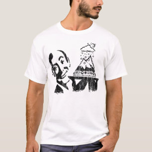 T-shirt Poudre Servie- par présage (avant noir vintage)