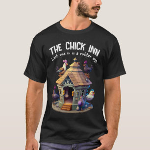 T-shirt Poulailler de poulet d'œuf pourri Chick Inn Fou pa