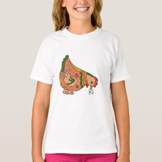 T-shirt poule colorée