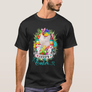 T-shirt Poule Dans Panier D'oeufs De Pâques Lapins Mignons