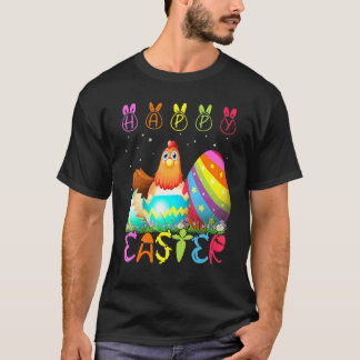 T-shirt Poule de jour de Pâques assortie à la famille mign