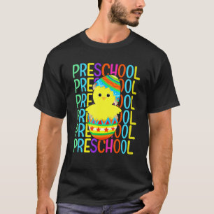 T-shirt Poule de maternelle Casse les œufs Jour de Pâques 