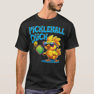 T-shirt Poule de Pickleball - Joueuse Mignonne Drôle Pour 