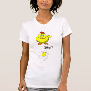 T-shirt Poule découvre un œuf frit