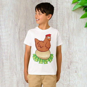T-shirt Poule sur un œuf en or