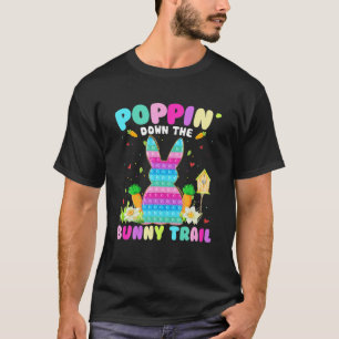 T-shirt Pouler Le Lapin Du Sentier Du Lapin Pâques Joyeuse