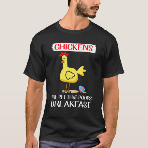 T-shirt Poules Caca Petit Déjeuner Oeufs Joyeuses Pâques