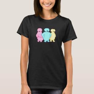 T-shirt Poules Soie Sassy Trois Couleurs Pastel