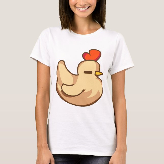 T-shirt poulet blanc dormant (Devant)