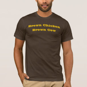 T-shirt Poulet Brown, vache Brown