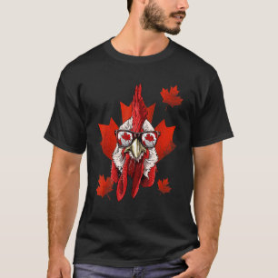 T-shirt Poulet Canadien Feuille d'érable Drapeau du Canada
