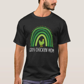 T-shirt Poulet Chanceux Maman Arc-en-Ciel Joyeux St Patric