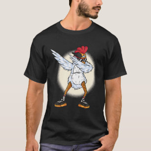 T-shirt Poulet Dabbing Poules Ferme Agriculteur Dab Danse