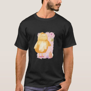 T-shirt Poulet de Pâques mignon Avec Oeuf De Pâques Joyeux