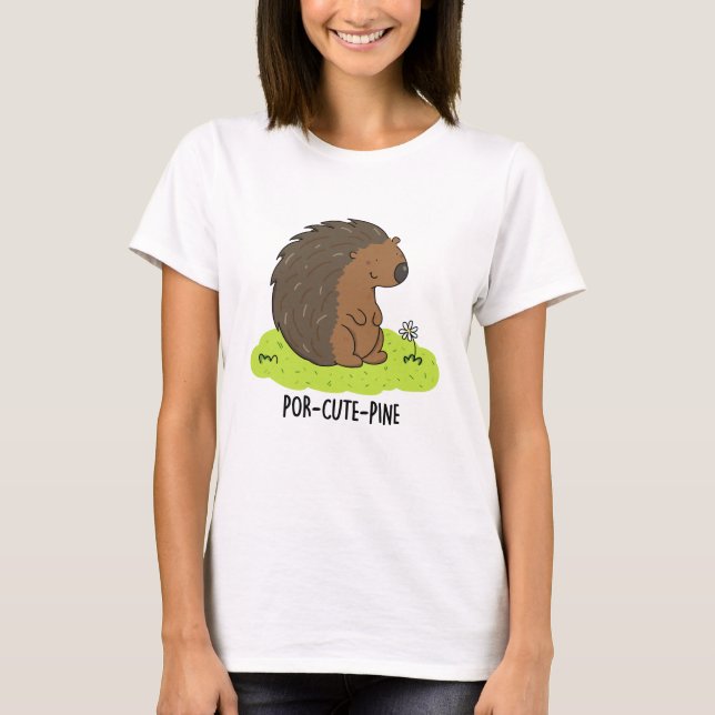 T-shirt Poulet De Porcupine Drôle De Por Cute-Pin (Devant)