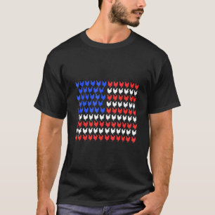 T-shirt Poulet Drapeau Américain Poulets Ferme Agriculture