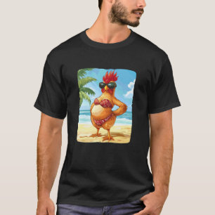 T-shirt Poulet Drôle en Bikini pour les Amoureux de Maillo