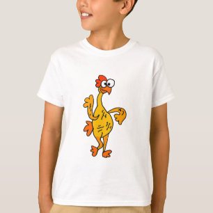 T-shirt Poulet drôle en caoutchouc de danse
