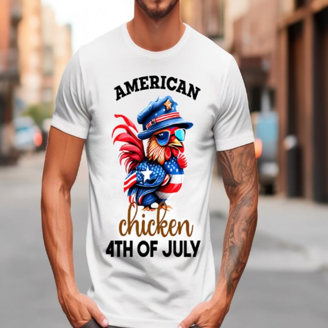 T-shirt Poulet élégant avec Casquette et lunettes de solei (Créateur téléchargé)