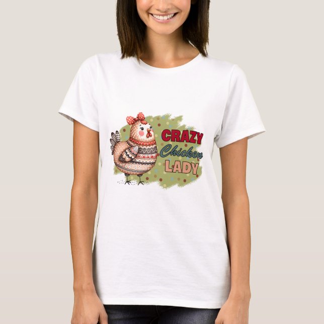 T-shirt poulet fou (Devant)