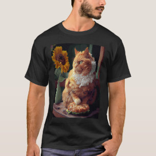 T-shirt Poulet frit au tournesol de chat