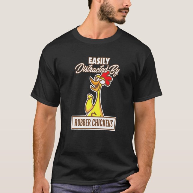 T-shirt Poulet J'Ai Facilement Distrait De Poulets En Caou (Devant)