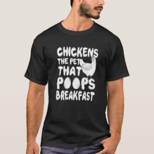 T-shirt Poulet Le Animal Qui Poops Petit Déjeuner Sarcasti