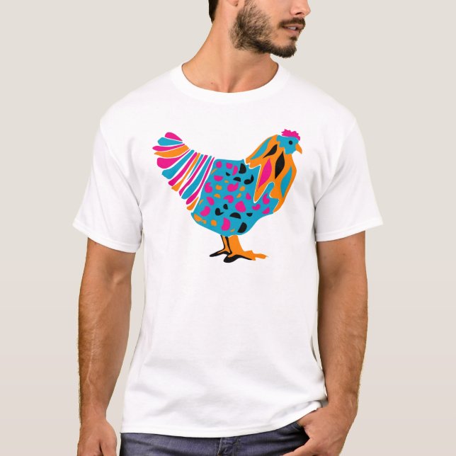 T-shirt Poulet lumineux génial (Devant)