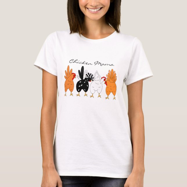 T-shirt Poulet maman | Fronts de poulet et sacs de poulet (Devant)