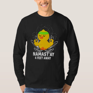 T-shirt Poulet mignon 4 pieds loin Yoga Paix Été Namaste