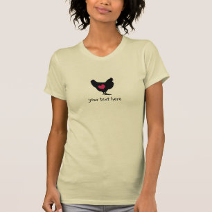T-shirt Poulet mignon avec le coeur rose