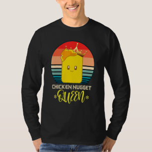 T-shirt Poulet Nugget Queen Foody Femmes Retro Poulet Nu