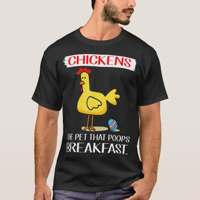T-shirt Poulet Poops Petit-Déjeuner Oeufs Bon jardin  (Devant)