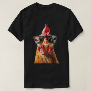 T-shirt Poulet Portant des lunettes de soleil Graphic Funn