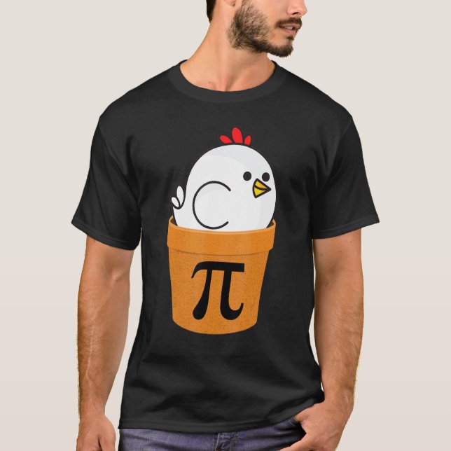 T-shirt Poulet Pot Pi  Journee drôle de maths  2 (Devant)