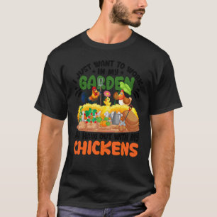 T-shirt Poulet Pour Hommes Femmes Famer Jardin De Poules