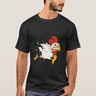 T-shirt Poulet qui court effrayé