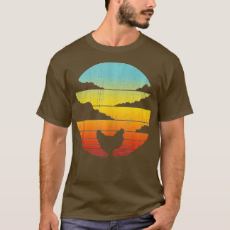 T-shirt Poulet Retro Vintage 60s les années 70 Sunset Farm