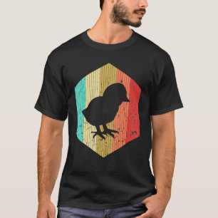 T-shirt Poulet Rétro Vintage Silhouette Animal 80s