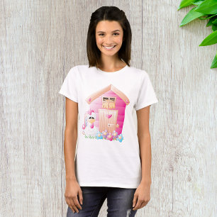 T-shirt Poulet Rose Coop Et Fleurs