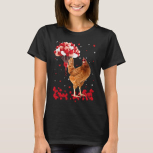 T-shirt Poulet Saint Valentin Coeur Animaux Poulet
