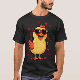 T-shirt Poulet Saint-Valentin Sungles Cœur Mignons Amoureu