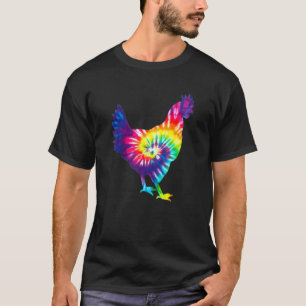 T-shirt Poulet Tie Dye Trippy Pour Ferme De Hobby De Fermi