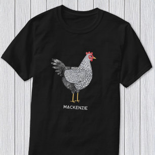T-shirt Poulet Wyandotte aquarelle personnalisé amusant