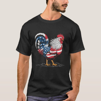 T-shirt Poulets 4 juillet Poulets Amoureux de poulet améri