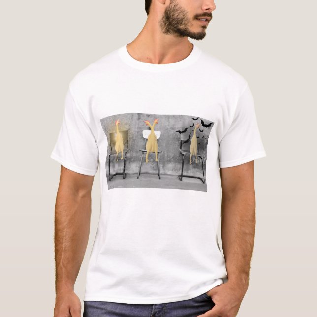 T-shirt poulets à trois voix (Devant)