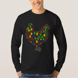 T-shirt Poulets Animaux Puzzle Pièces Sensibilisation sur